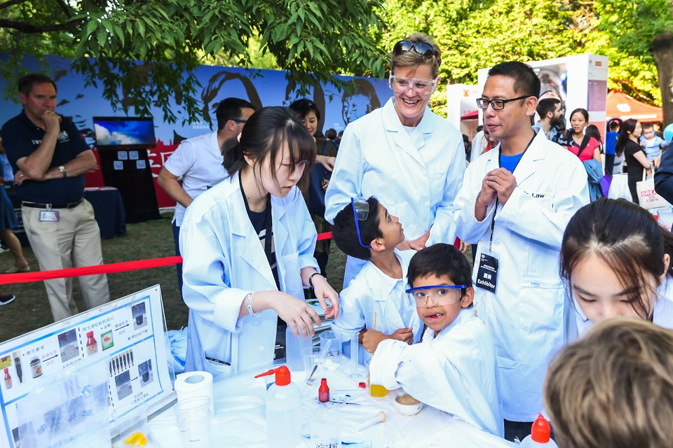 Dame Barbara Woodward at the Science& Innovation Zone