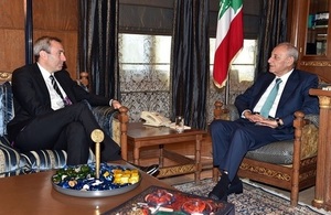 British Ambassador Chris Rampling meets with Speaker Berri