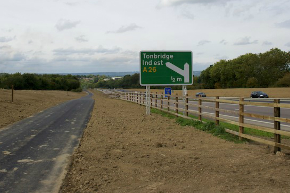 Image of the new A21 Tonbridge to Pembury bypass