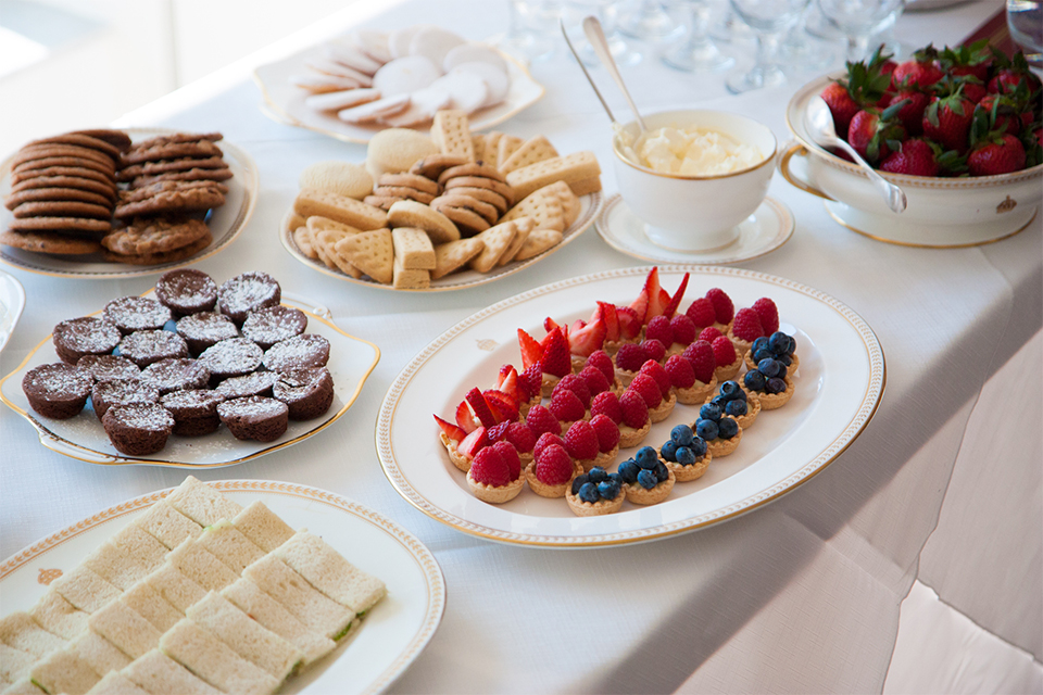 The guests enjoyed a traditional British afternoon tea.