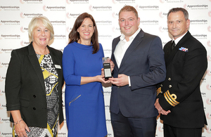 Amy Carrillo and Matt Page received the award on behalf of the UKHO