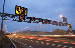 Time lapse smart motorway at night