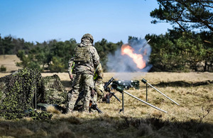 UK soldiers training in Sennelager in Germany.
