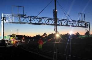 Image from M6 gantry timelapse footage