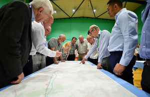 Members of the public at a HS2 event.