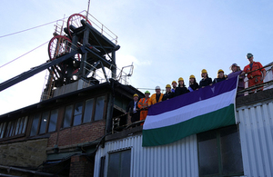 Suffrage Flag at the National Coal Mining Museum