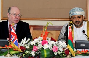 Alistair Burt and Sayyid Badr bin Hamoud al-Busaidi