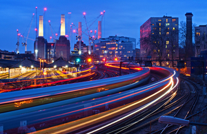 Time lapse of UK railway at night