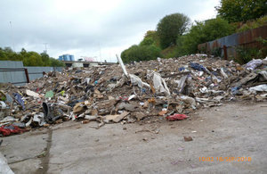 Waste dumped on site in Smethwick