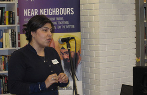 Baroness Warsi visits a Near Neighbours project