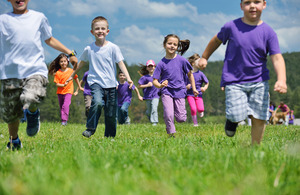 Children running