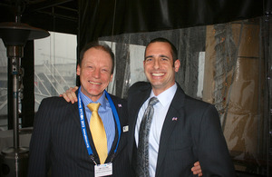 Tim Collins, GAMBICA's Director of Laboratory Technology Group, with Vice Consul John Hoggard of UKTI