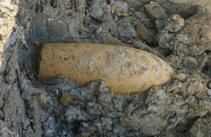image of an unexploded bomb