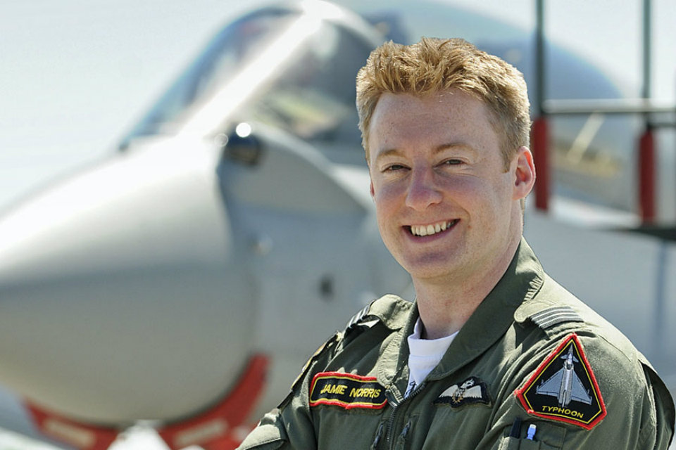 Typhoon Pilot Jamie Norris (Crown Copyright/MoD)