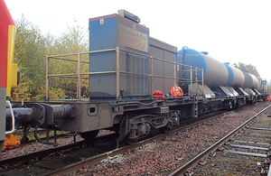 The rail head treatment train involved in the derailment