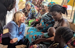 Minister Baldwin visiting a nutrition centre in Mali