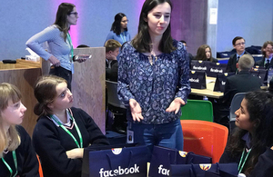 Young people at Facebook event