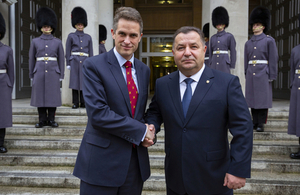 Defence Secretary Gavin Williamson meets Minister of Defence of Ukraine General Stepan Poltorak in London