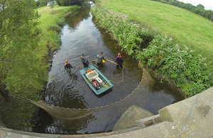 Typical fish rescue activity