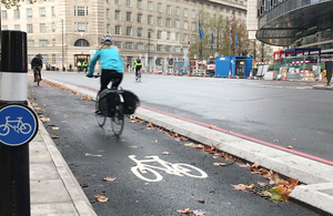 Picture of cyclists on a road.