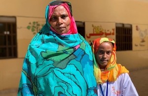 Asmahan Obaid Hamad and her daughter Asia Mawala Altaib in Al Gazira state, Sudan. Asia has not been subjected to FGM and is campaigning to end the practice. Picture: Steph Moor/DFID