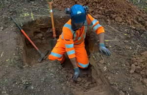 Work taking place to create the new sett near the M6