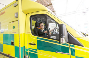 paramedic driving ambulance
