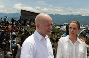 William Hague and Angelina Jolie visit Nzolo camp
