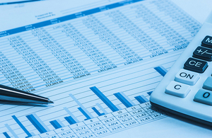 Calculator and sheet of financial data