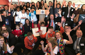 Young engineers at a special reception in the House of Commons