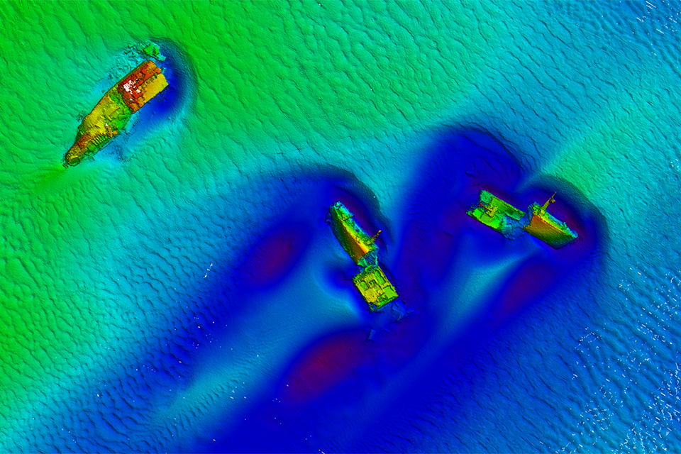 Bathymetric data of a wreck in Goodwin Sands