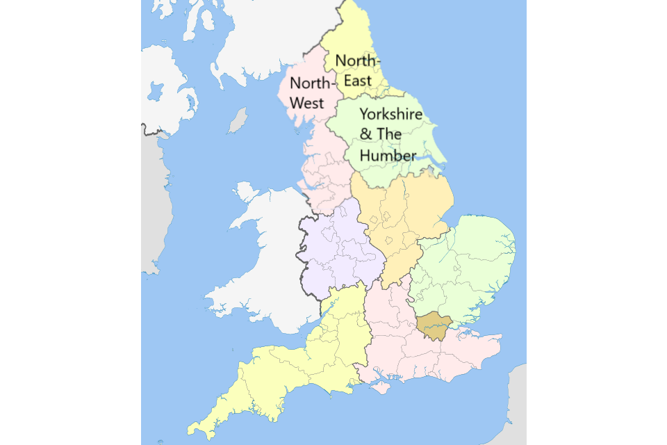 North-East, North-West, and Yorkshire & the Humber