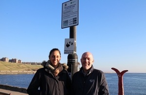 Image shows the Environment Agency's Taryn Al-mashgari and Andrew Burnett from North Tyneside Council.