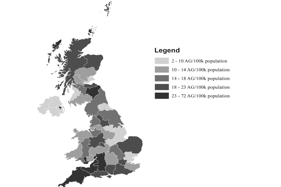 Map showing Distribution of Antibiotic Guardians