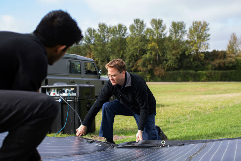 Rolling out the solar panel