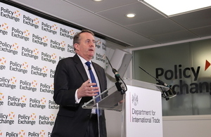 Dr Liam Fox speaks at Policy Exchange