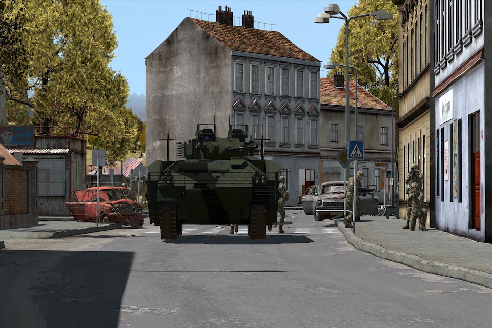 Screenshot of the simulated environment in the VR training. 