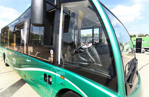 Picture of low emission bus.