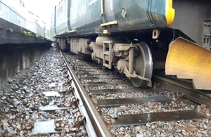 The train following the derailment (image courtesy of Network Rail)