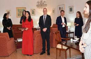 Welcome home event at the Ambassador's residence