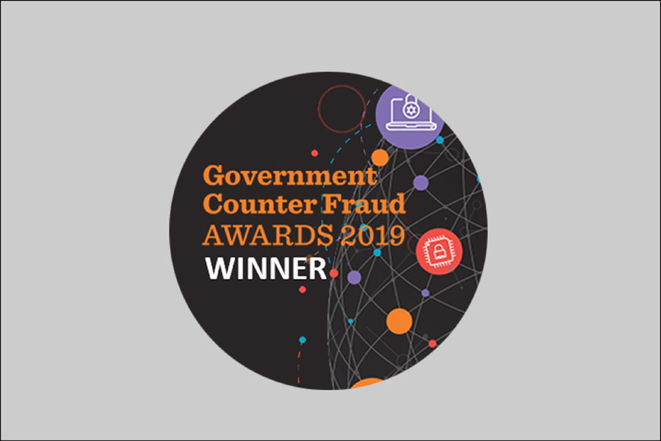 Government counter fraud award winners badge