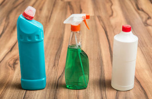 Chemical bottles.