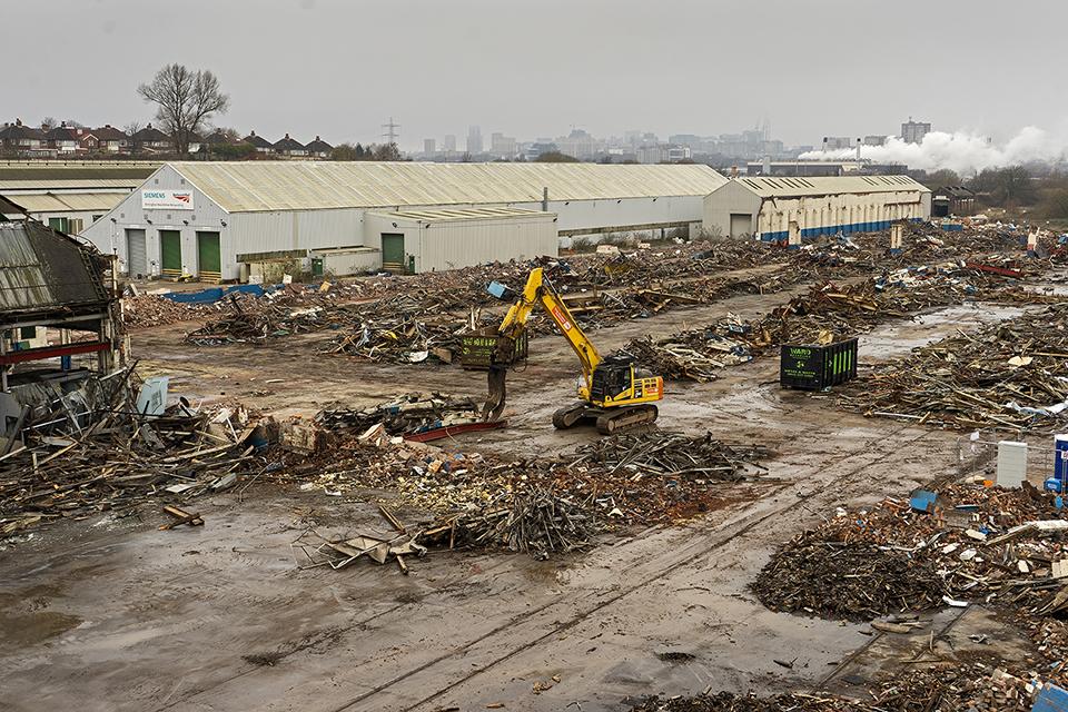 Demolition being carried out at Washwood Heath