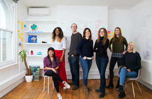 Quin's Cyndi Williams, Isabella Degen and team in their offices in London.