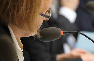 Inspector speaking at a hearing