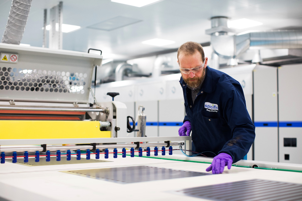 Quality control at the SPECIFIC Pilot Manufacturing Lab, Port Talbot, Wales.