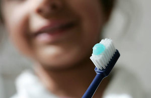 Toothbrush with correct amount of toothpaste