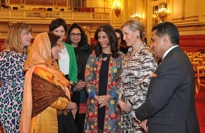 HRH The Countess of Wessex and Lord Ahmad meeting with peacebuilders