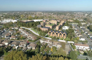 View over Havant Civic Campus site