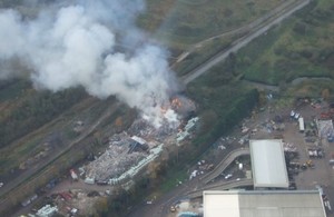 smouldering illegal waste site operated by Lee Averies